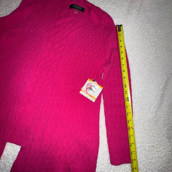 New Kasper Vibrant Pink Knit Cardigan - Picture 7 of 10